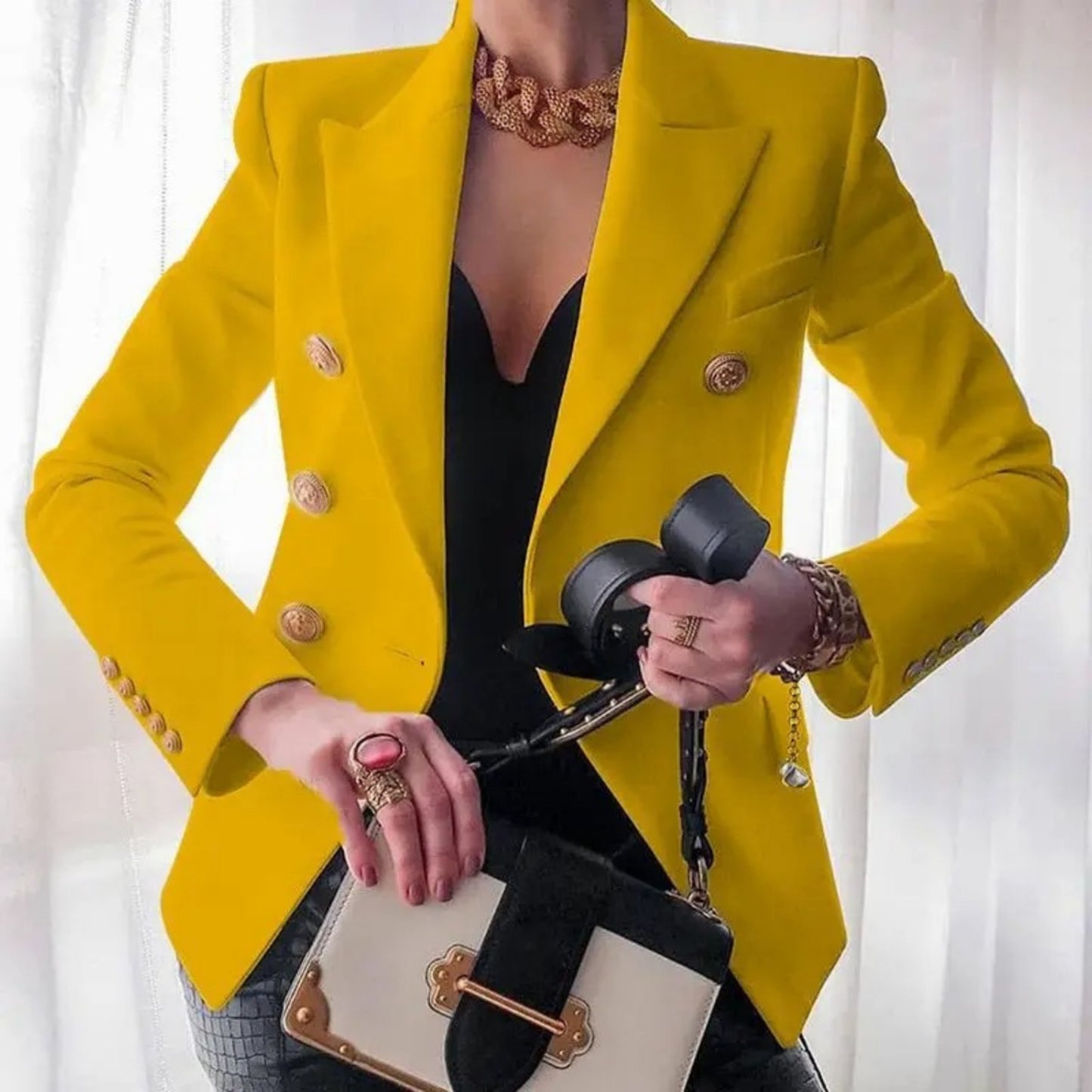 Dames Elegant Blazer | met Gouden Knopen