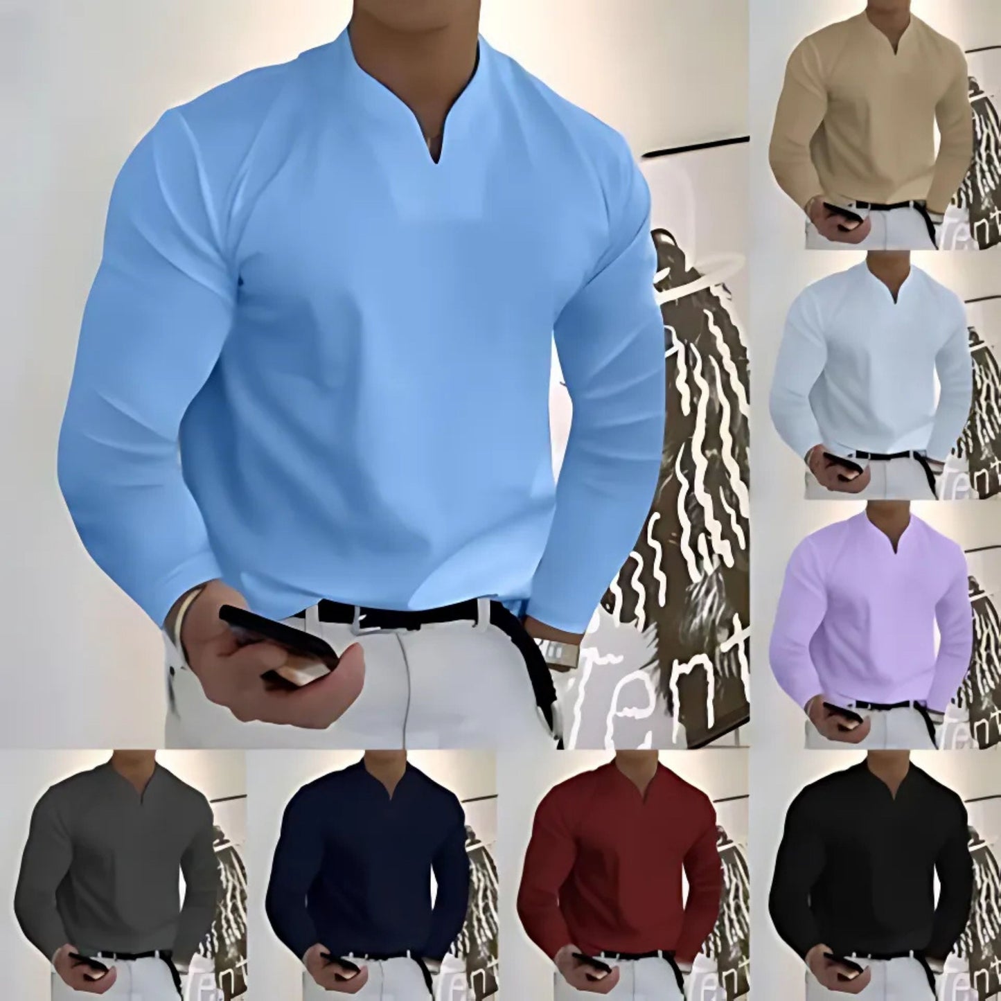 Dalwin | Heren Casual Overhemd | V-Hals