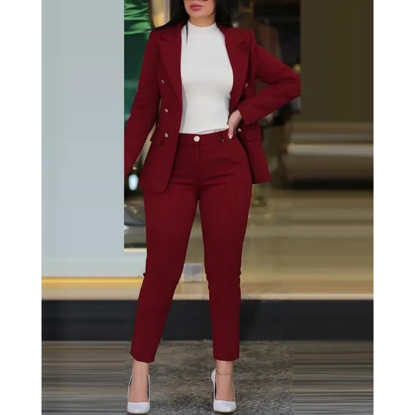 Dames Slim Fit Set | Blazer en Broek
