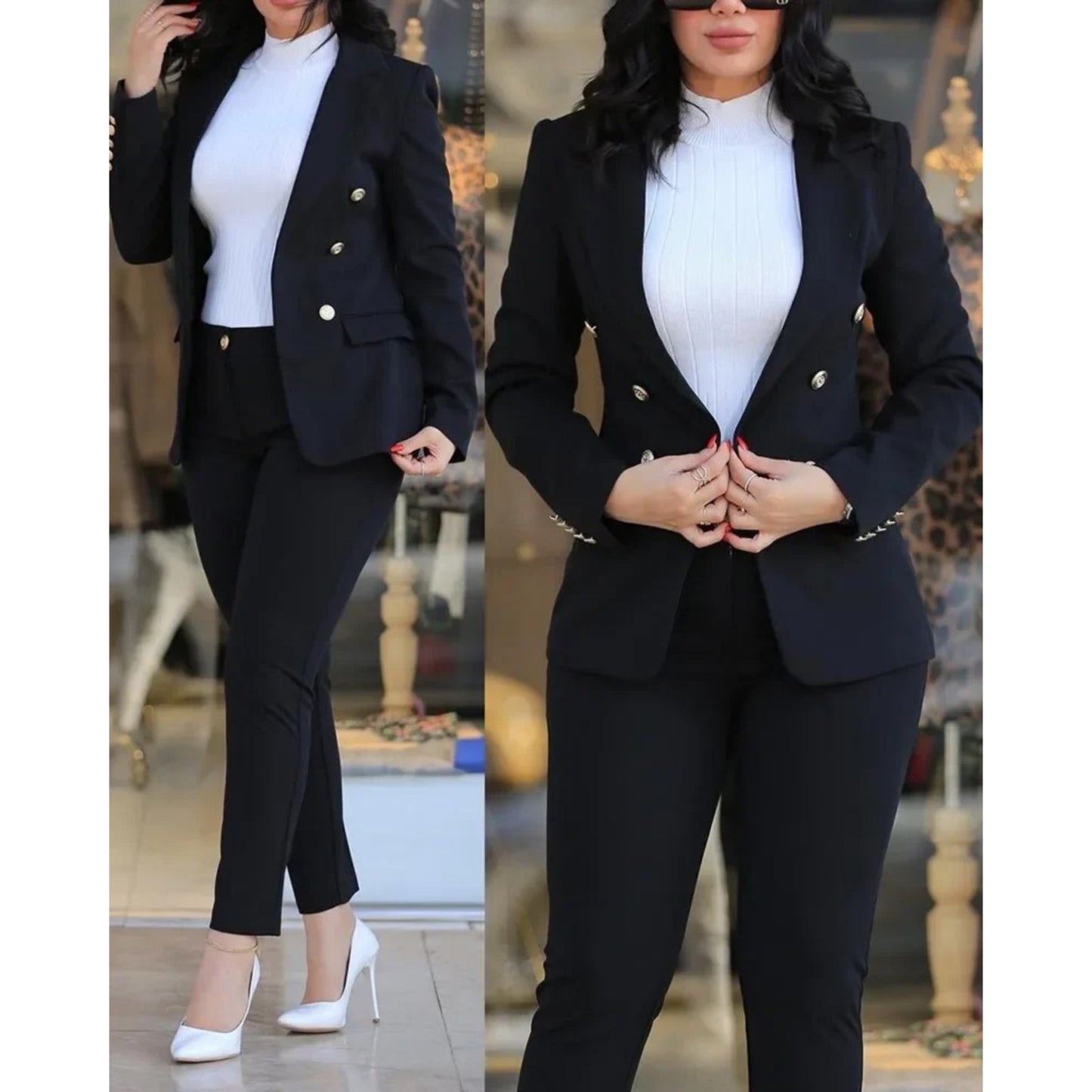 Dames Slim Fit Set | Blazer en Broek