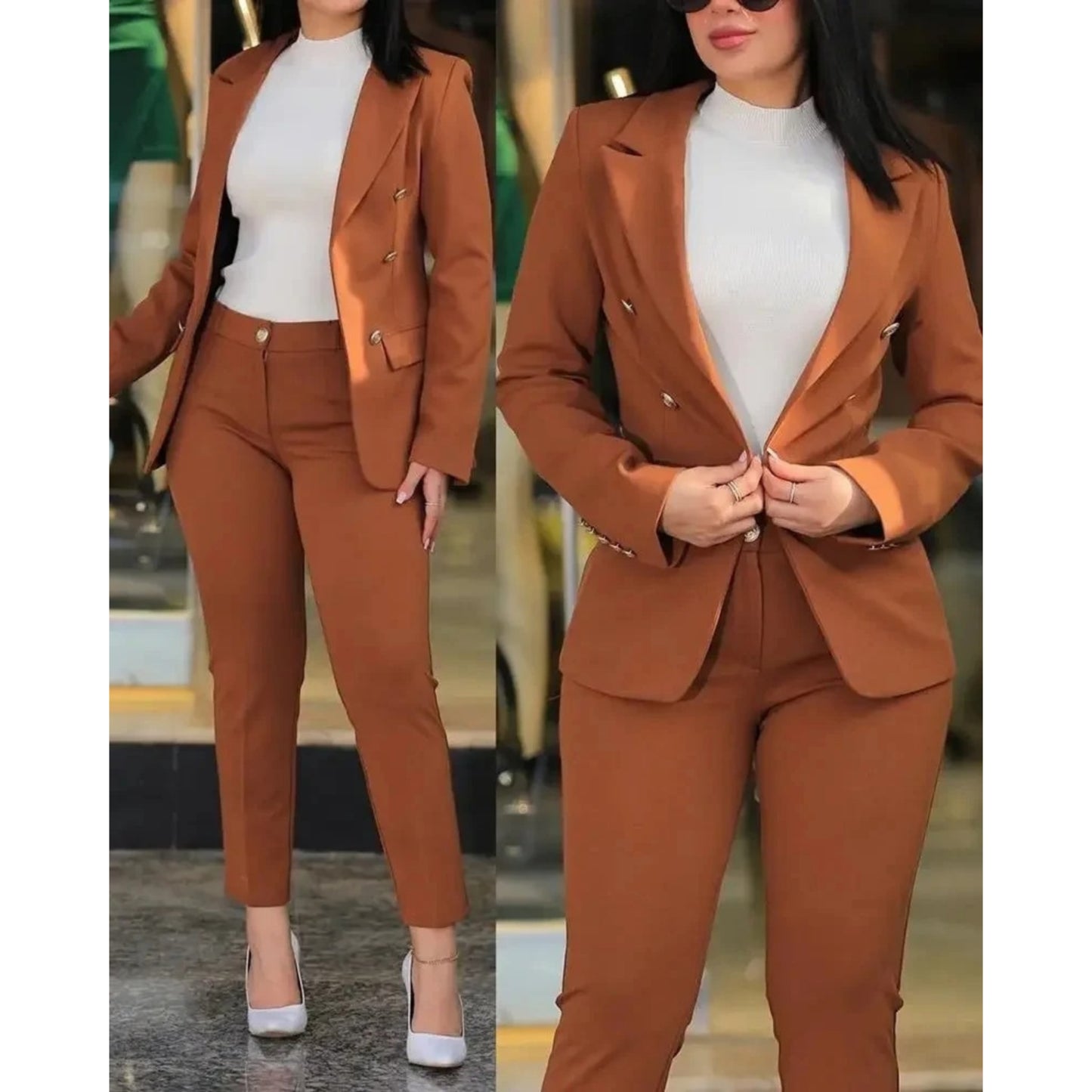 Dames Slim Fit Set | Blazer en Broek