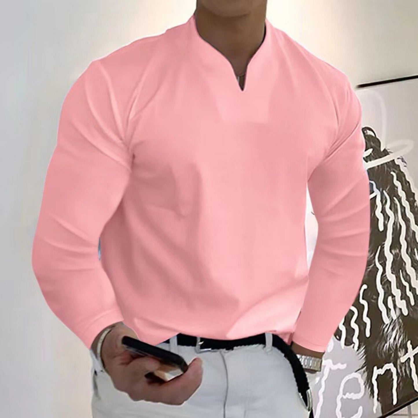 Dalwin | Heren Casual Overhemd | V-Hals