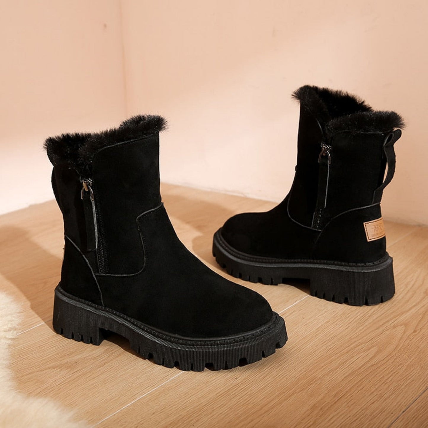 Berga | Dames Enkellaarsjes | Chunky Hak