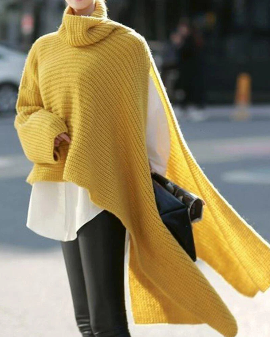 Caya | Stijlvolle Gebreide Poncho Coltrui