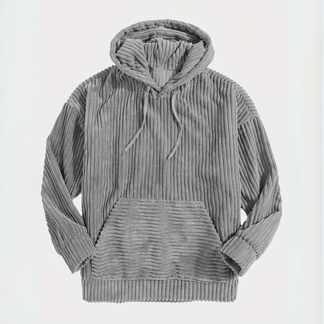 Lennart | Casual Losse Geribde Hoodie
