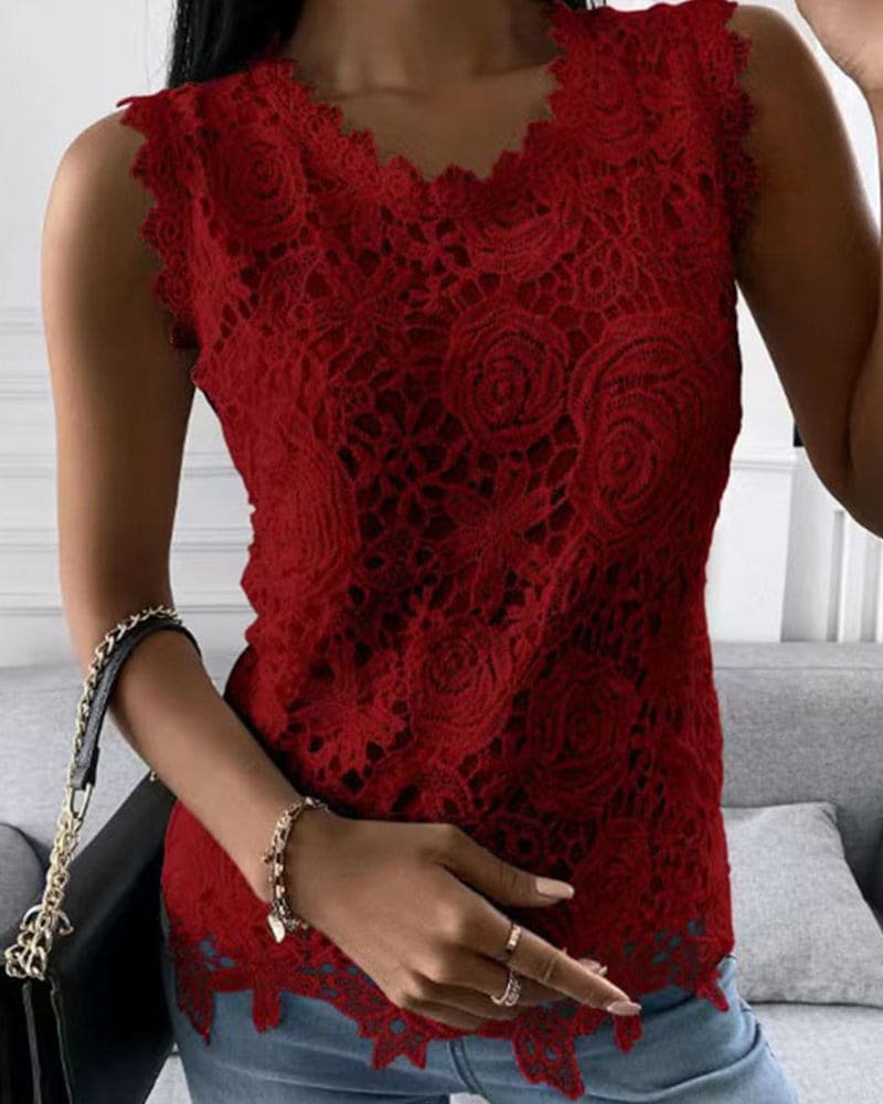 Monique - Elegante Kanten Blouse