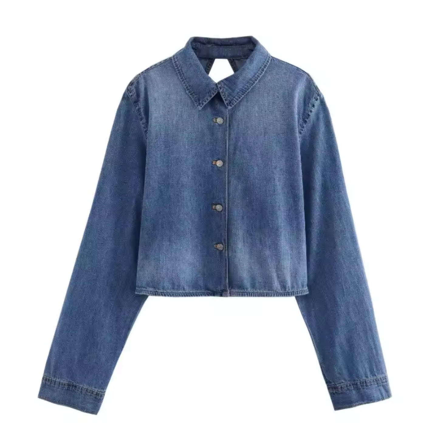Betsanne | Dames Cropped Jas | Open Rug Ontwerp
