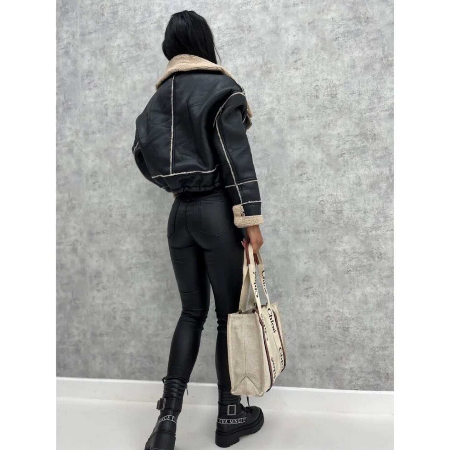Esmarlina | Dames Bikerjack | Cropped
