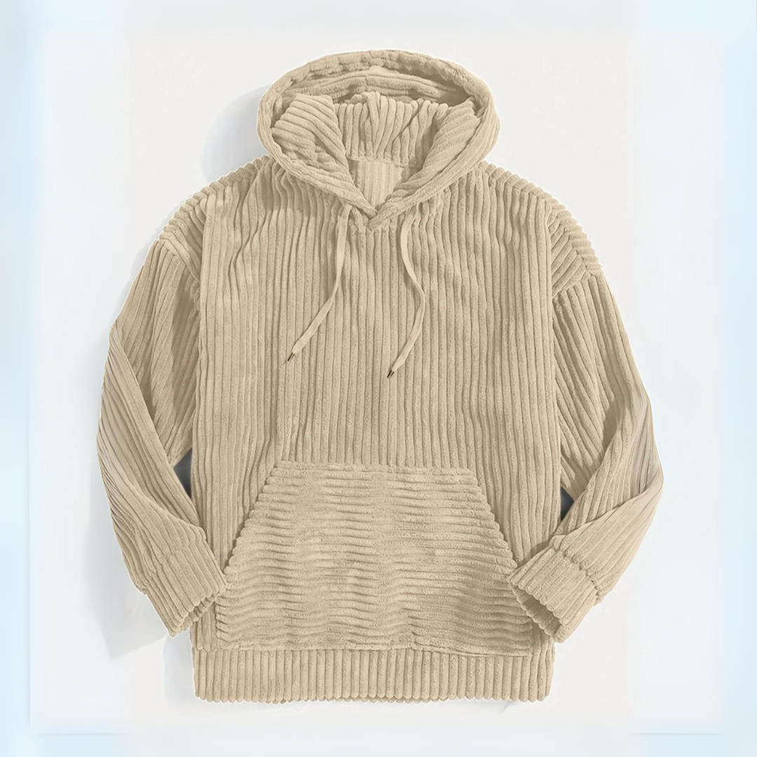 Lennart | Casual Losse Geribde Hoodie