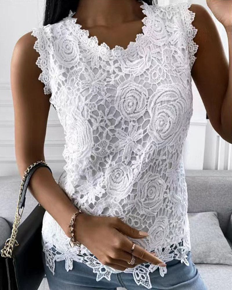 Monique - Elegante Kanten Blouse
