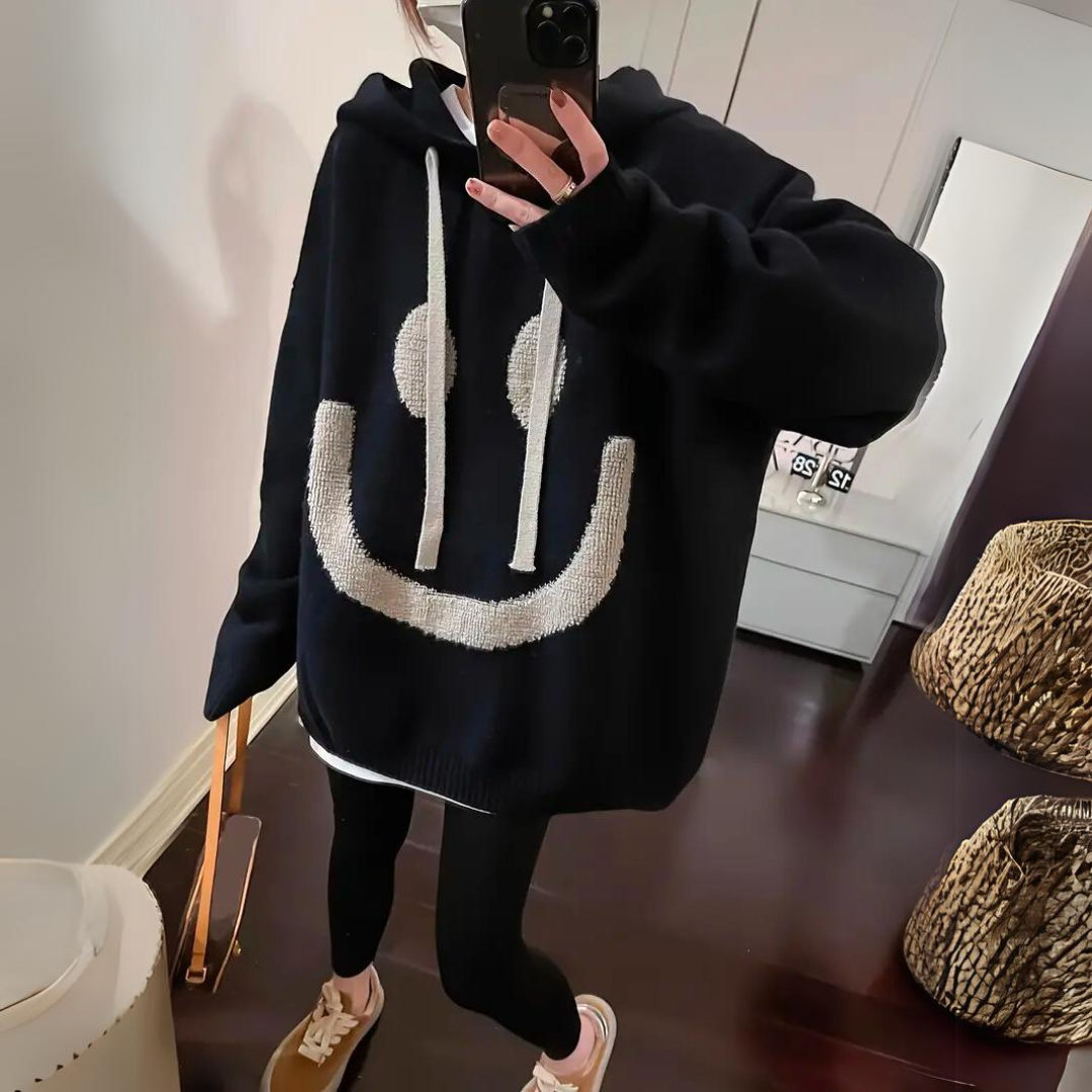 Vera | Warme Hoodie Smiley Print