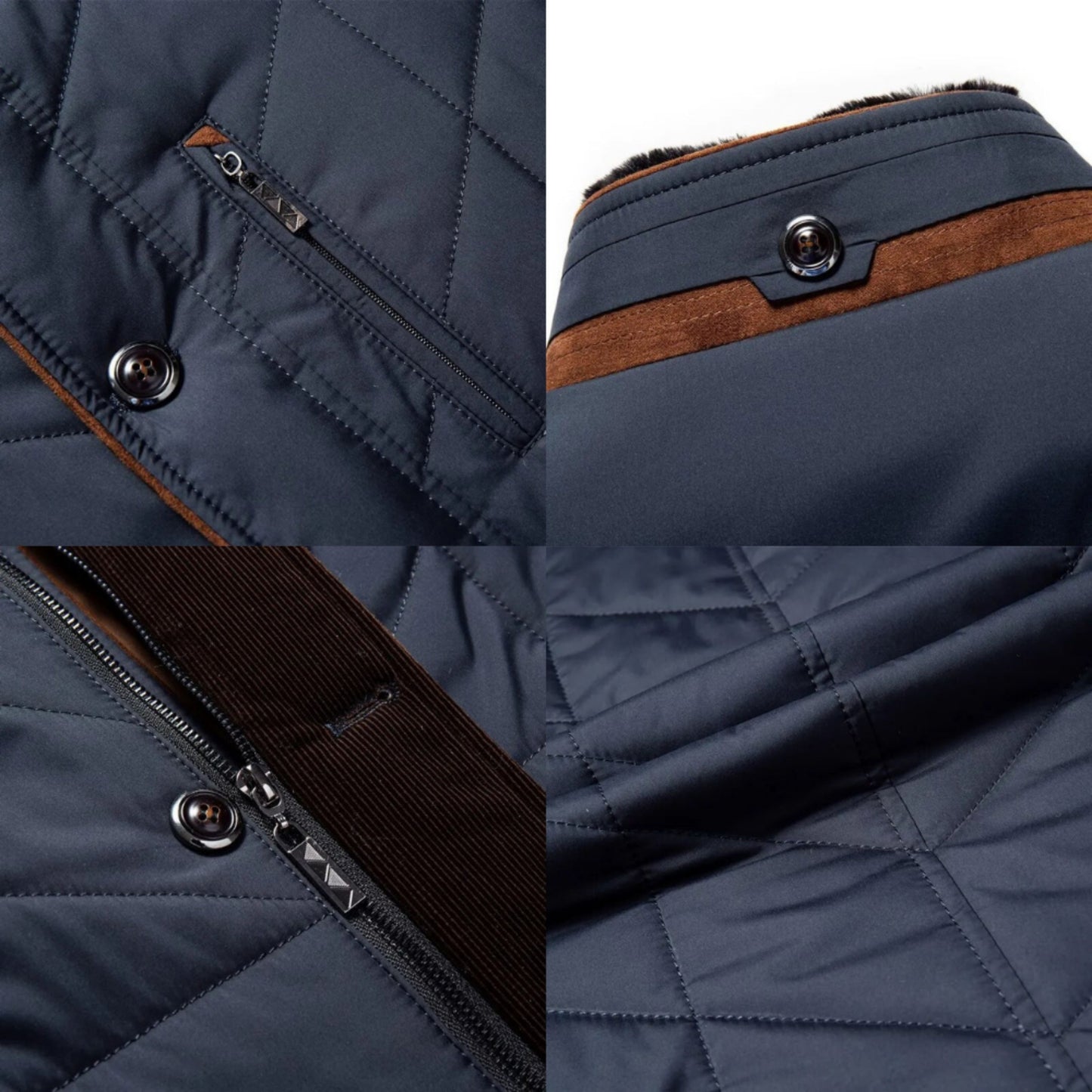 Bontekoe | Heren Winterjas | Gequilt Knoopsluiting