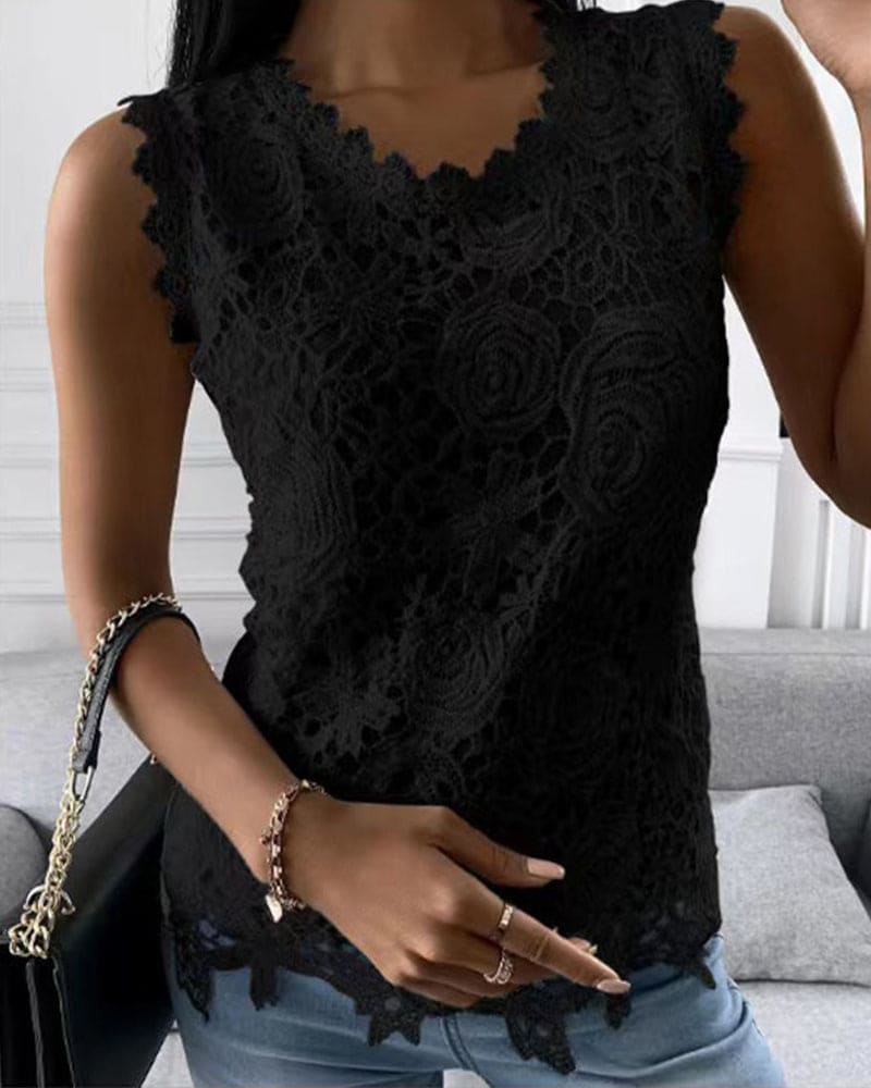 Monique - Elegante Kanten Blouse