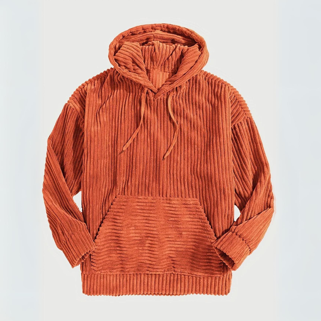 Lennart | Casual Losse Geribde Hoodie