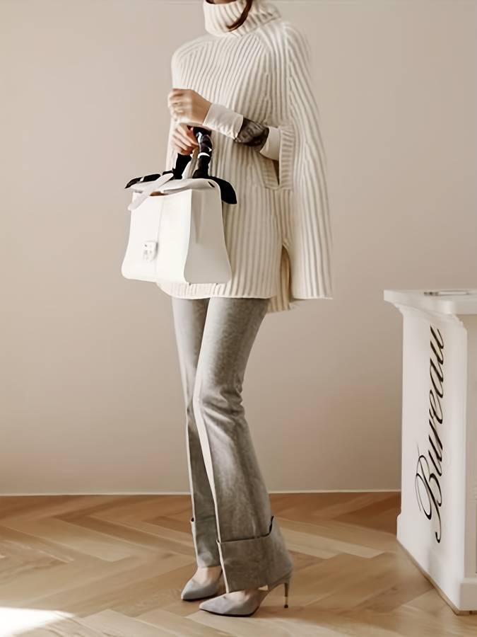 Laureen | Gebreide Cape Trui