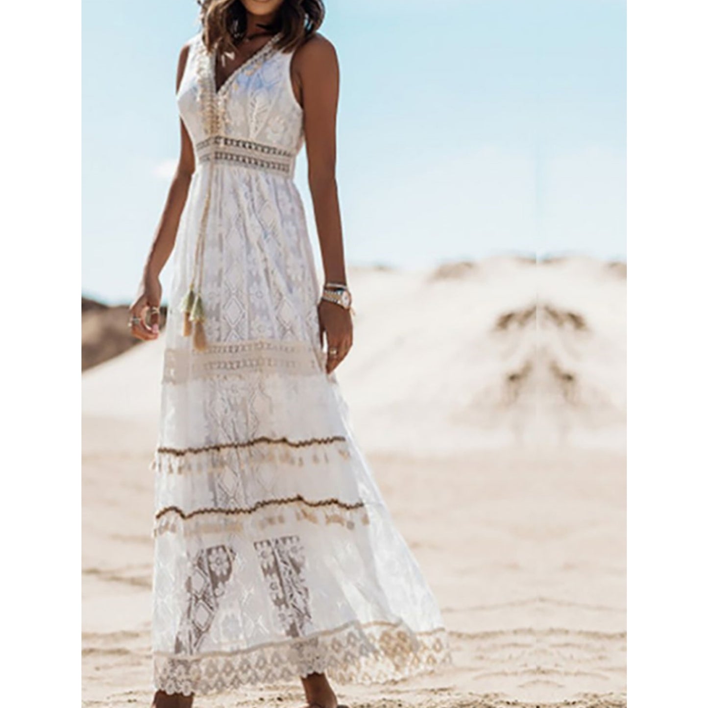 Dames Boho Jurk | Maxi