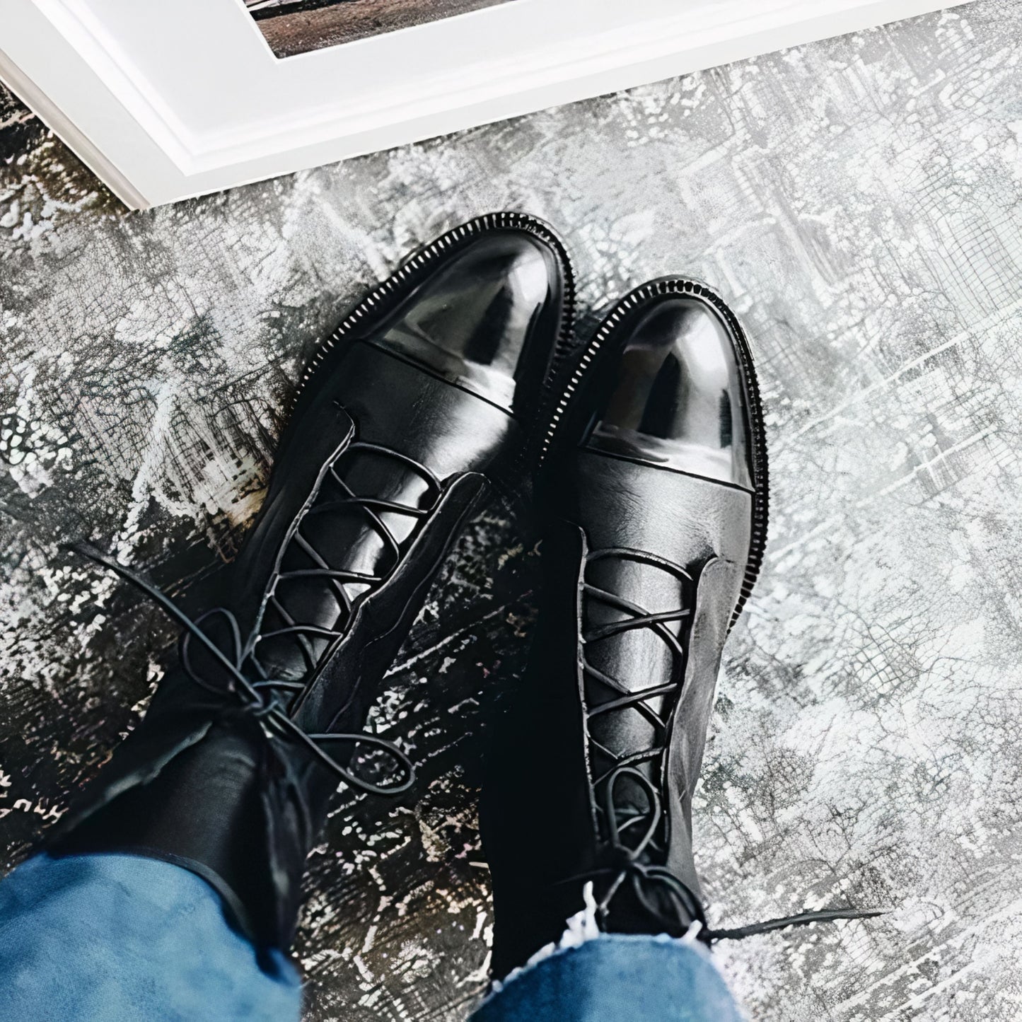 Appolinde | Dames Lace-Up Laarzen | Chunky Heel
