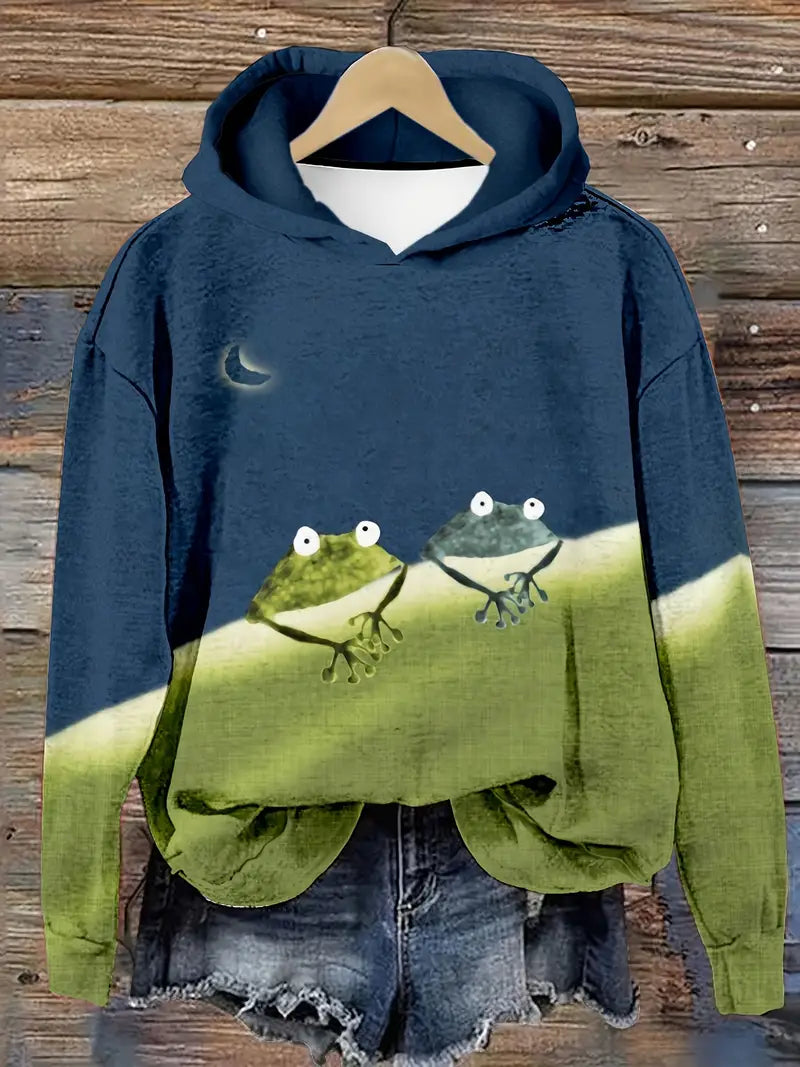 Noorika | Leuke Hoodie Met Kikkerprint