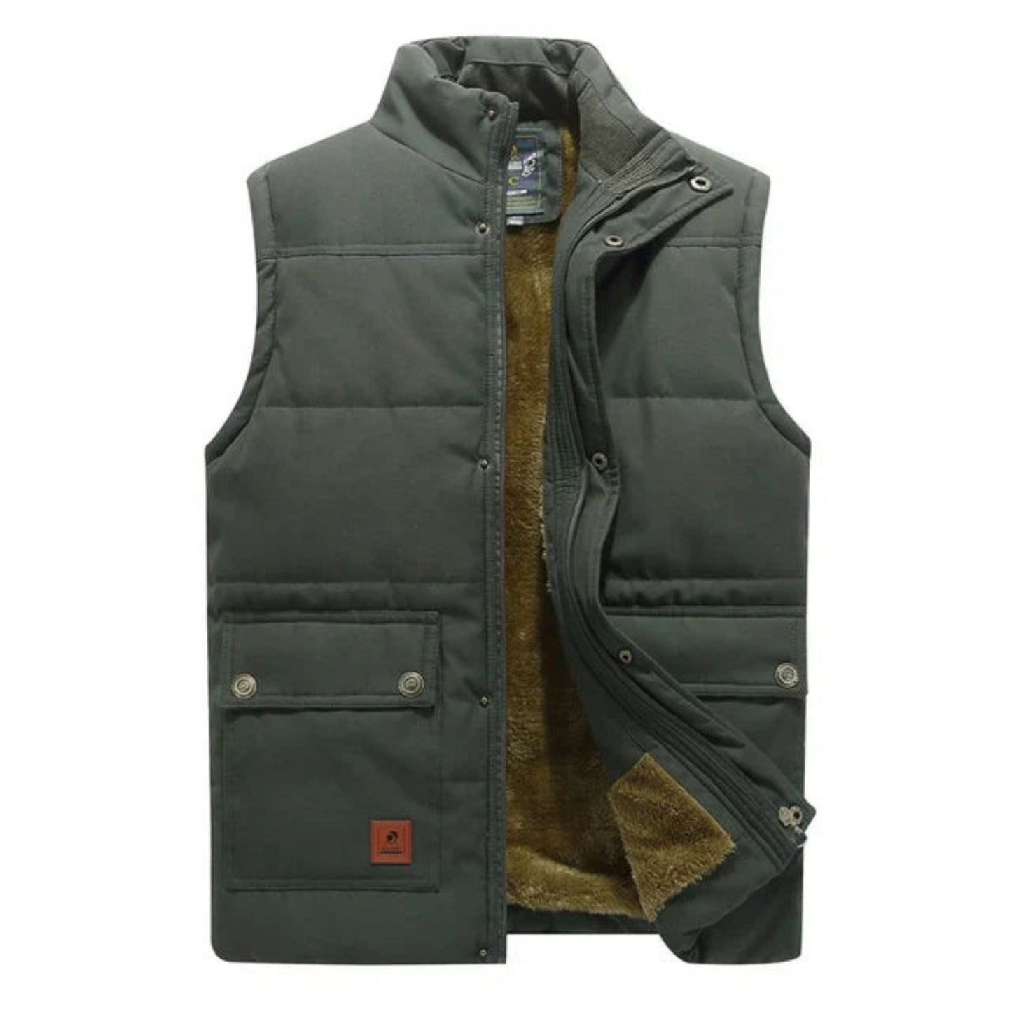 Aelrik | Heren Warm Vest | Gevoerde Ritssluiting