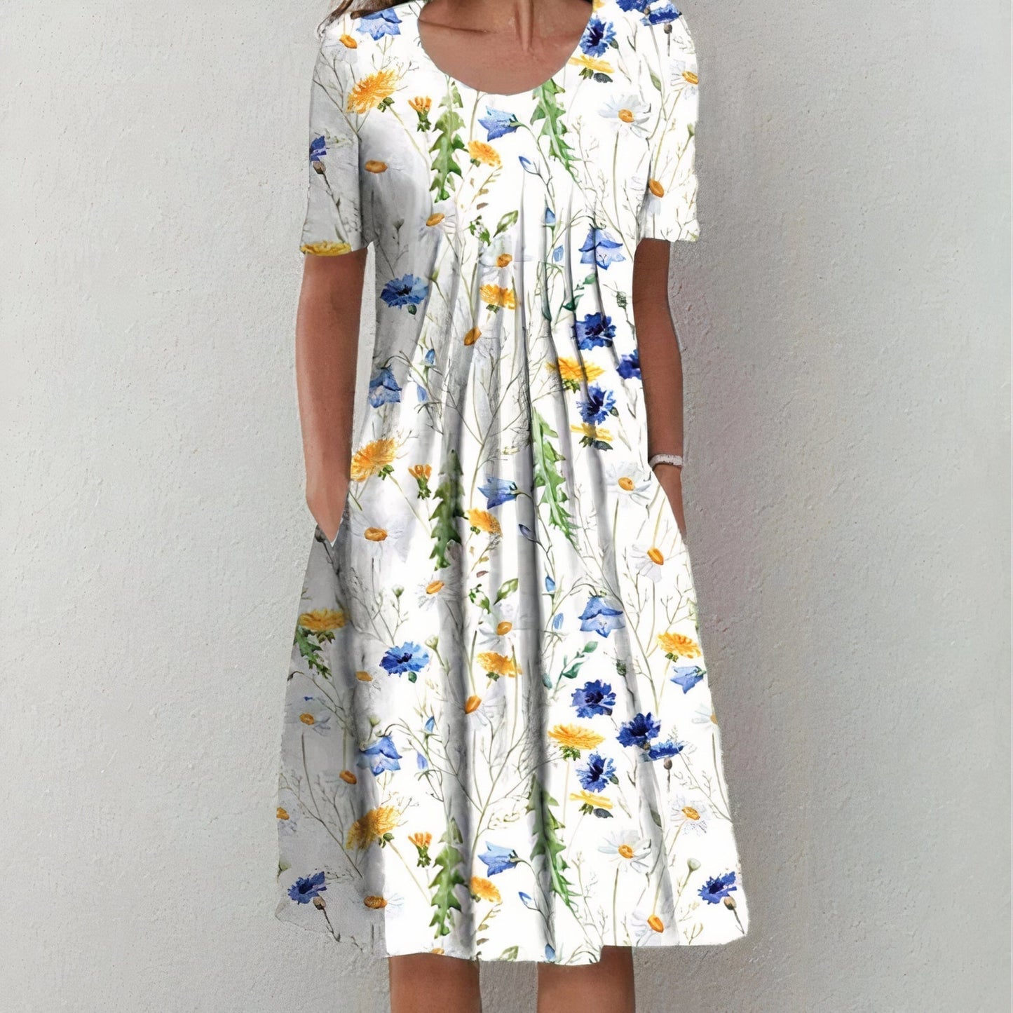 Aelgonde | Dames Casual Jurk | Korte Mouwen