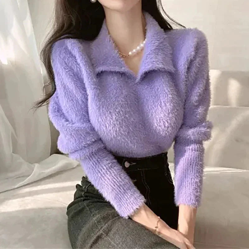 Elia | Fluffy Polo Trui