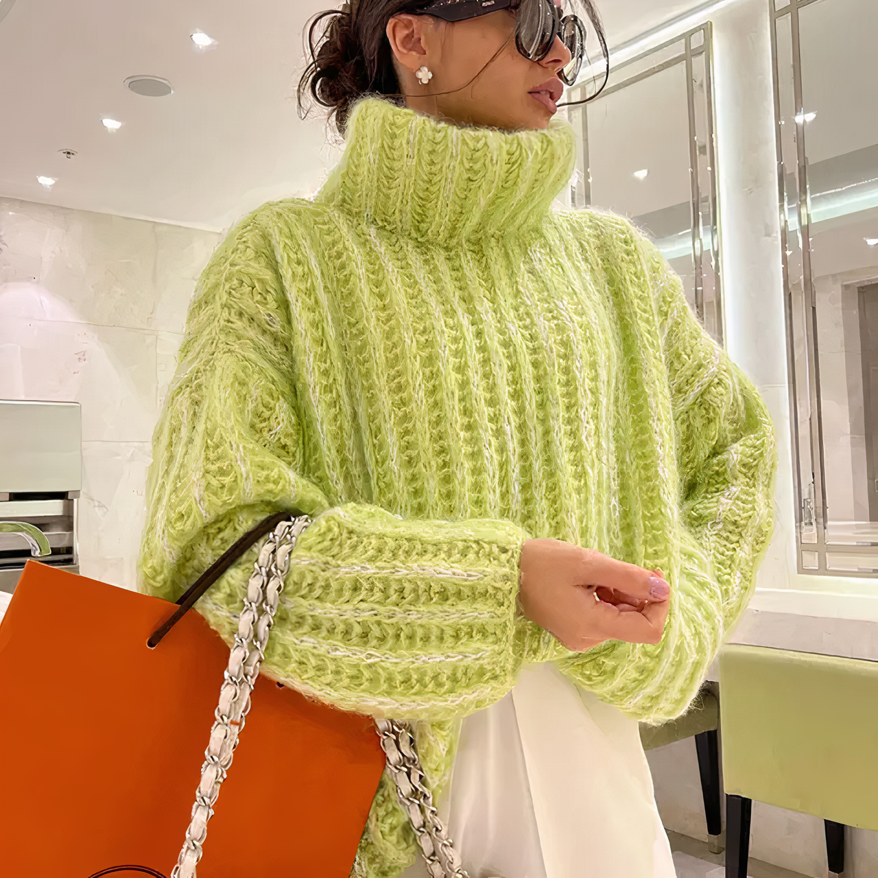 Keely | Fluffy Gebreide Coltrui