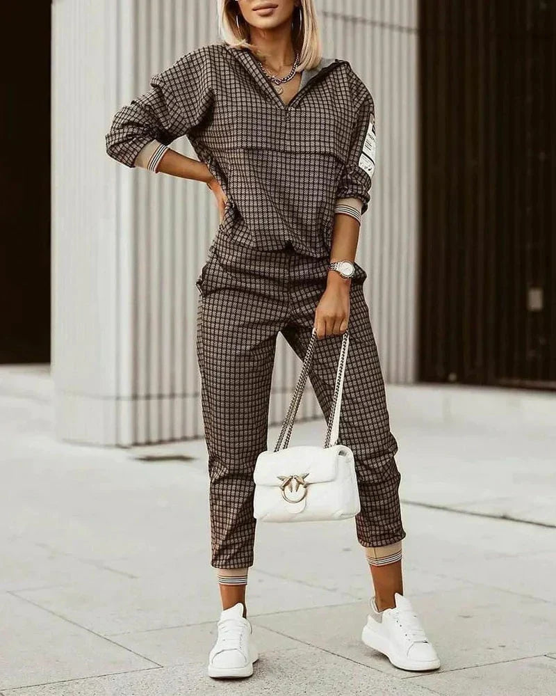 Edith | Trendy Grafische Trainingspak Set