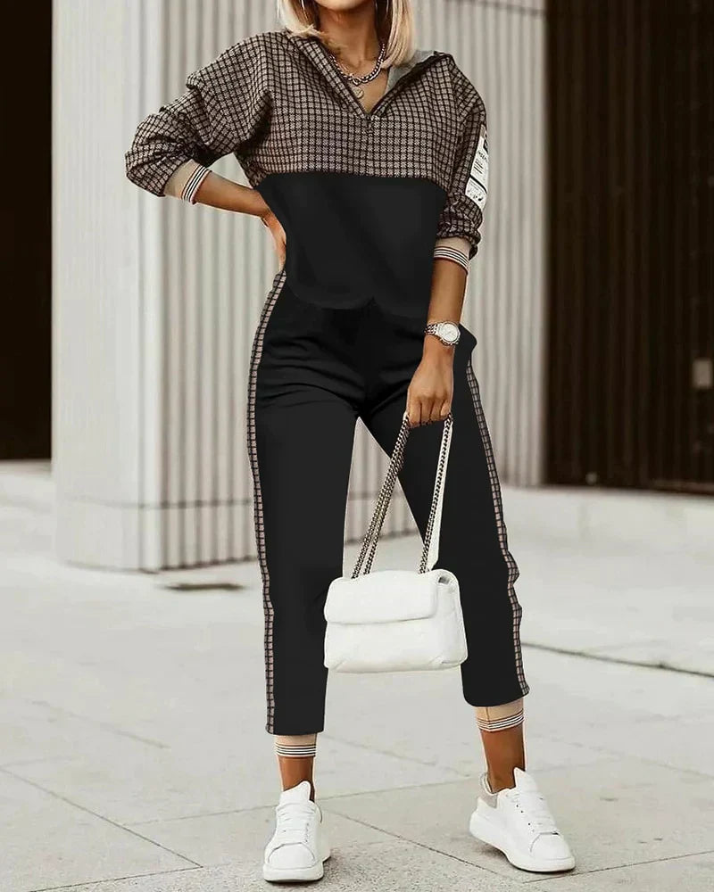 Edith | Trendy Grafische Trainingspak Set