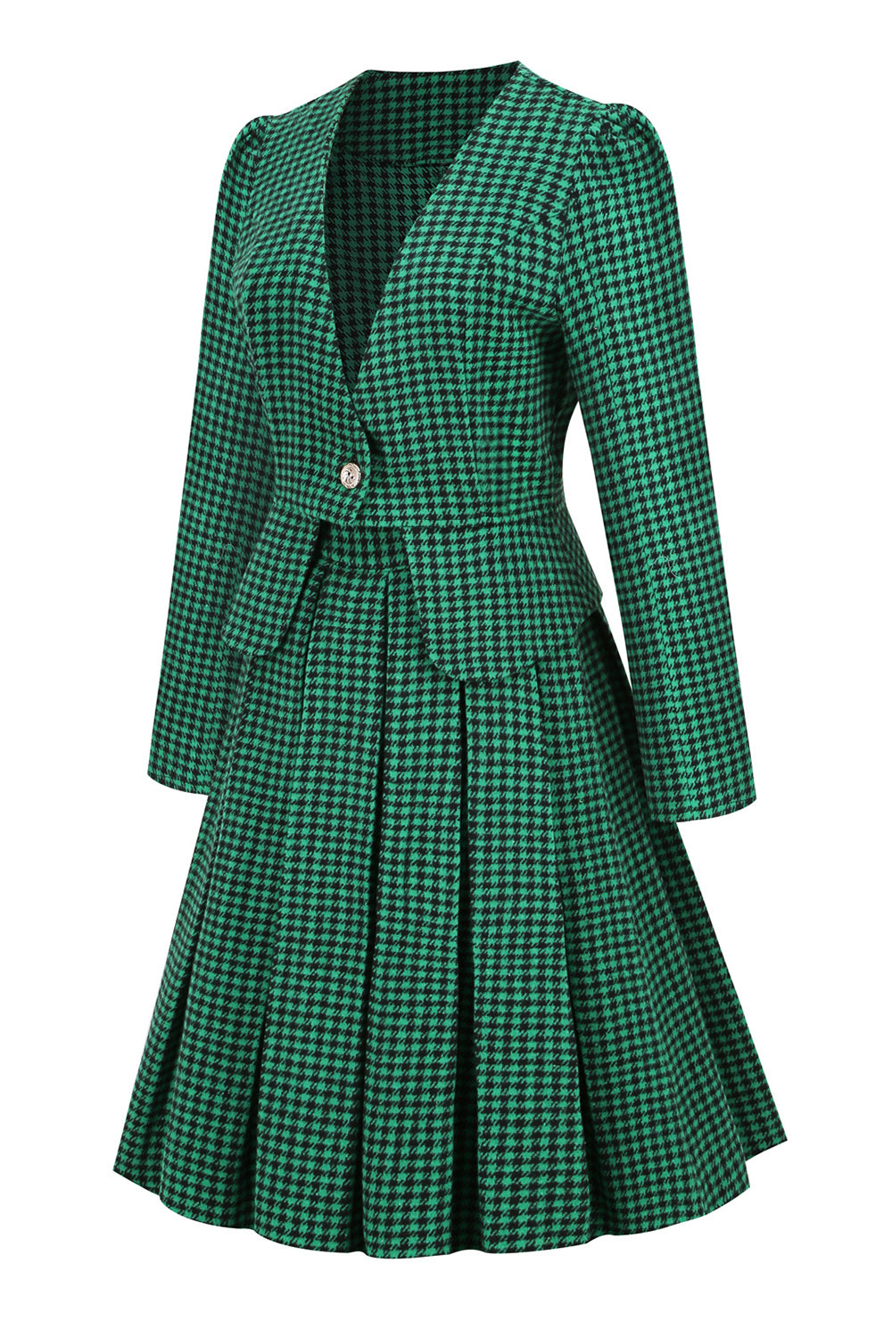 Kevia | Klassieke Geruite Blazer Jurk