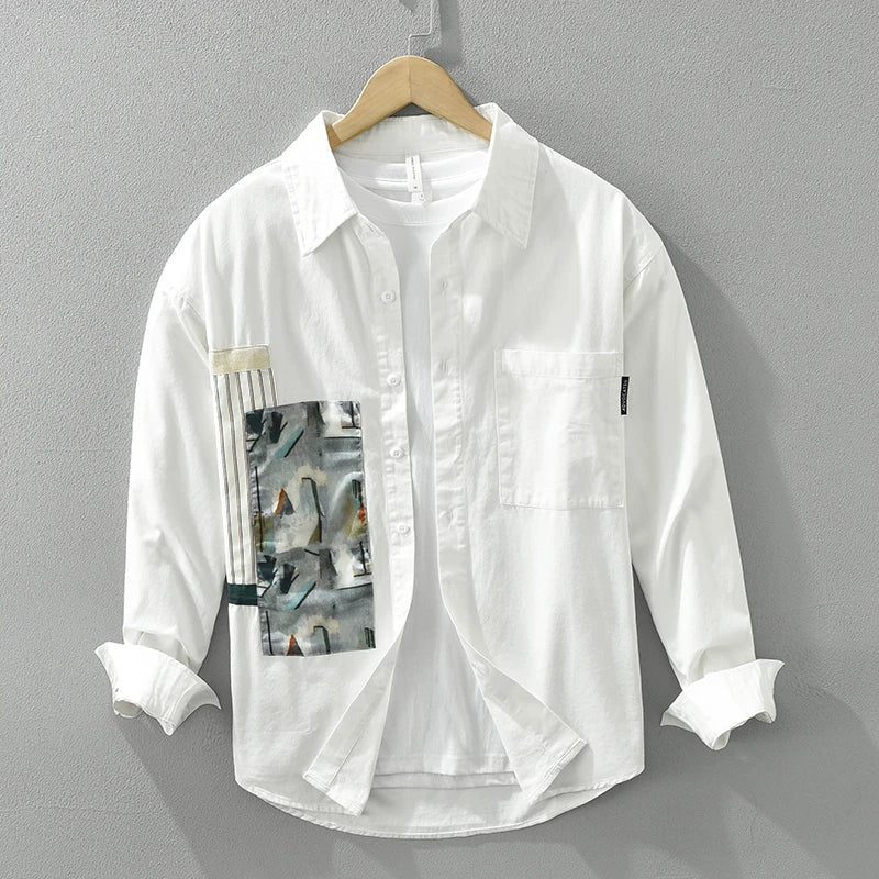 Hadwinor | Casual Patchwork Overhemd