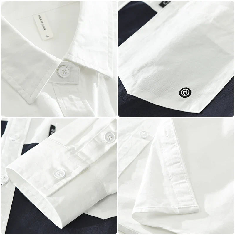 Miradon | Trendy Blokdesign Overhemd