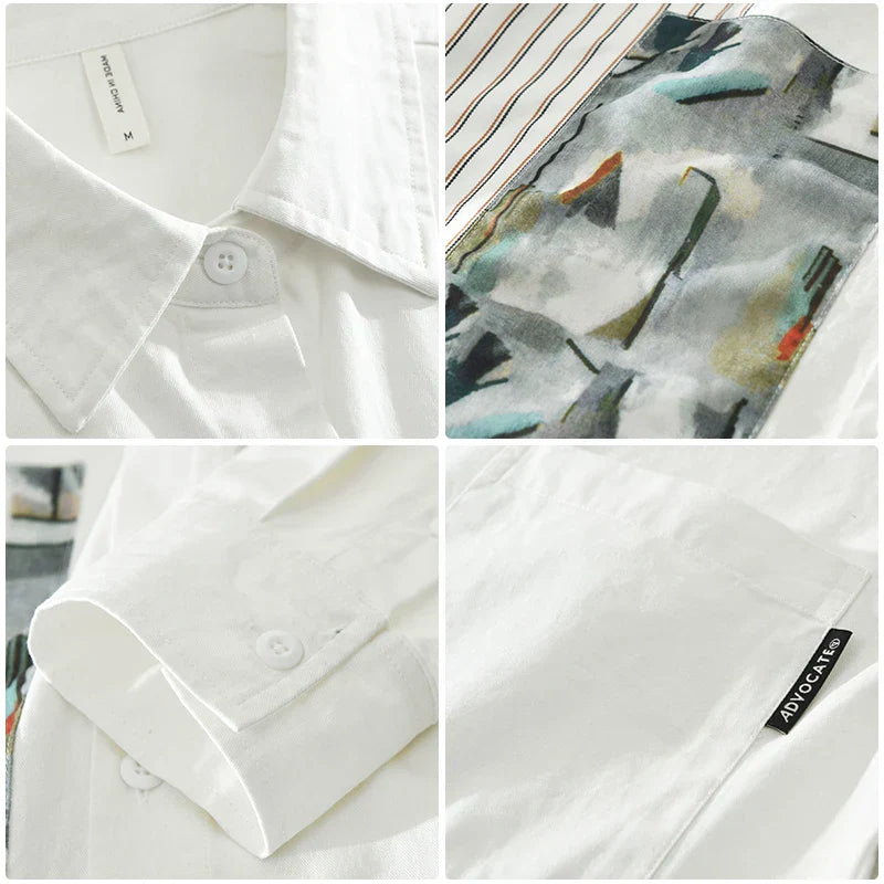 Hadwinor | Casual Patchwork Overhemd
