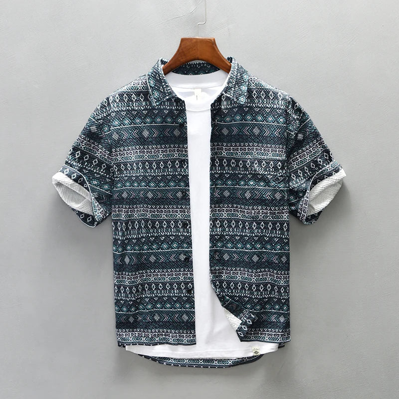 Corrin | Trendy Aztec Print Overhemd