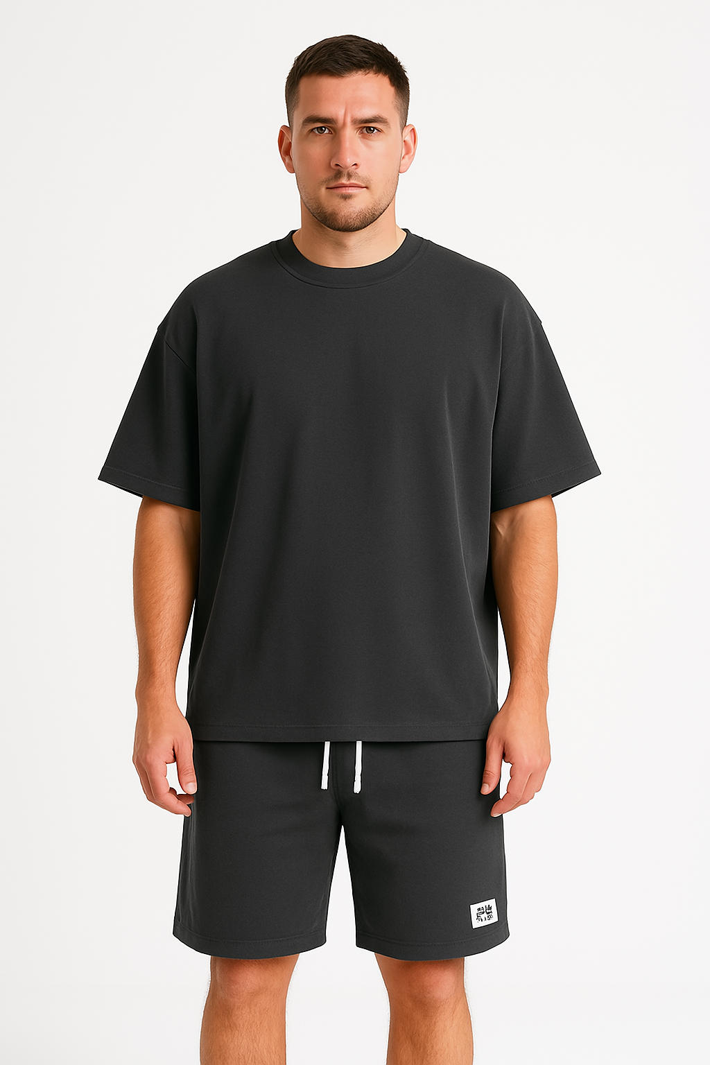 Heren Trainingspak – Relaxte Pasvorm – Ademend – T-Shirt met Korte Mouwen & Korte Broek