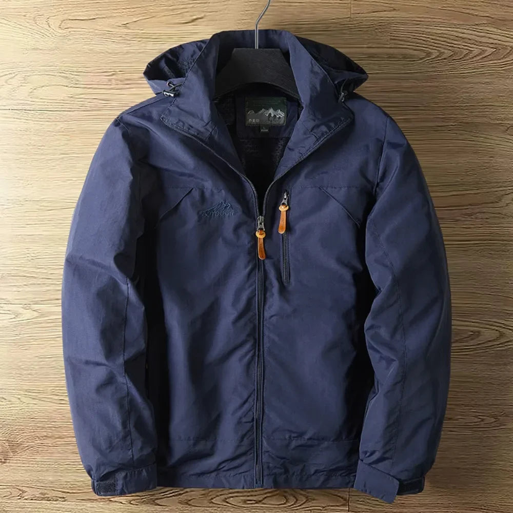 Heren Outdoor Jas – Waterdicht Ademend – Regular Fit – Capuchon met Ritssluiting