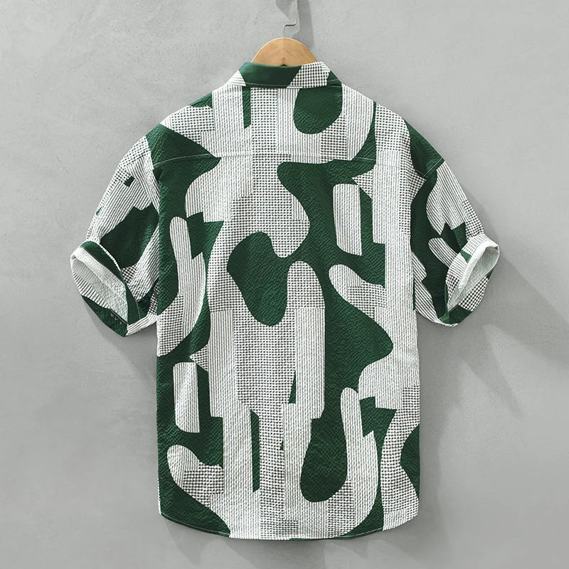 Eryndric | Ademend Abstract Print Overhemd