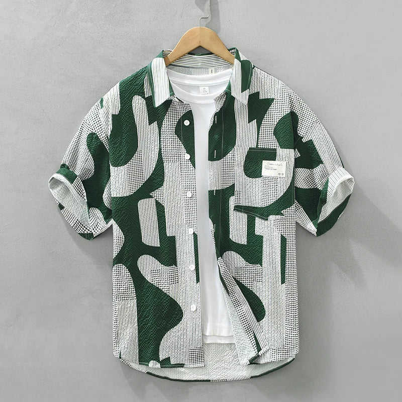 Eryndric | Ademend Abstract Print Overhemd