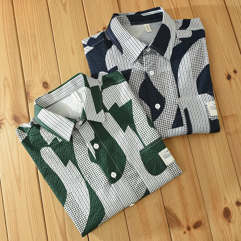 Eryndric | Ademend Abstract Print Overhemd