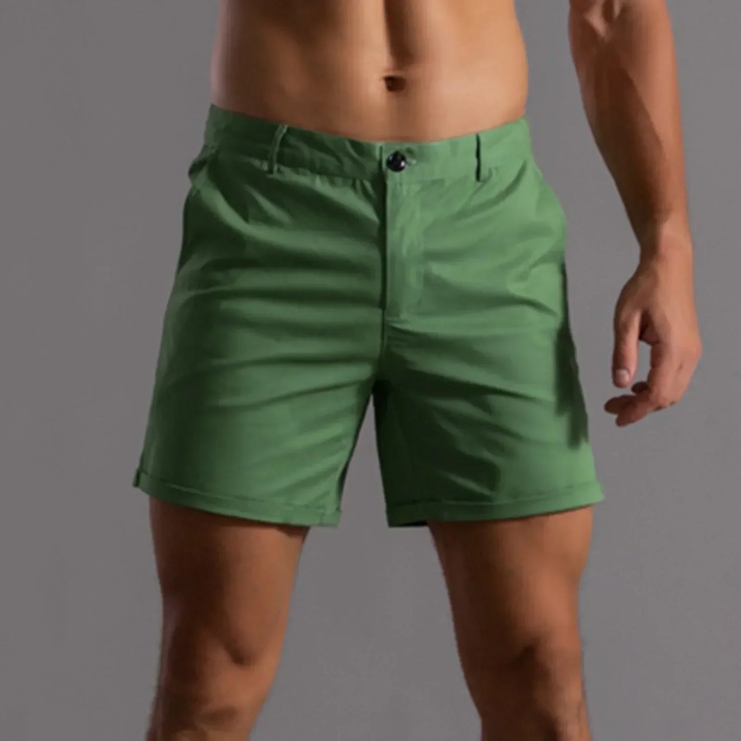 Heren chino short – Slim fit – Ademende stof – Halflange pasvorm – Tailored look