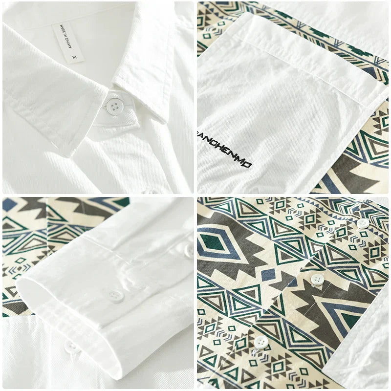 Bardin | Casual Patchwork Overhemd