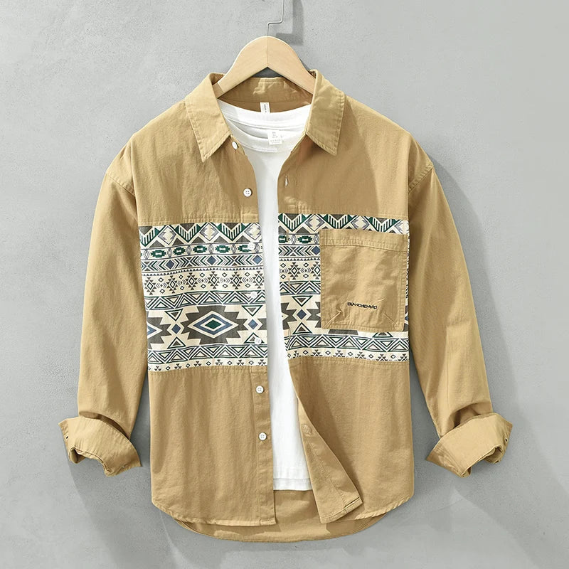 Bardin | Casual Patchwork Overhemd
