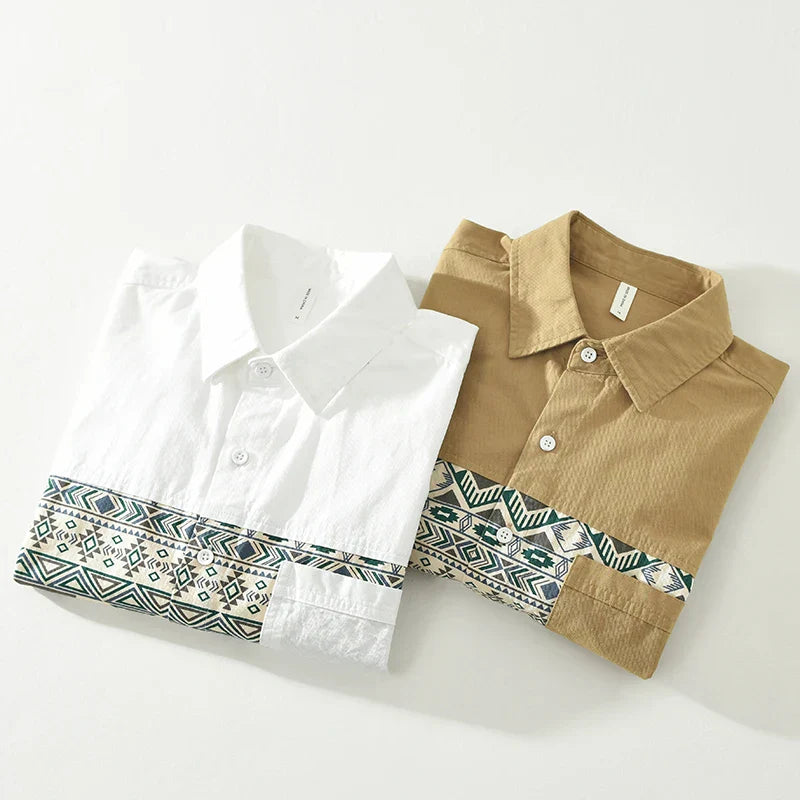 Bardin | Casual Patchwork Overhemd
