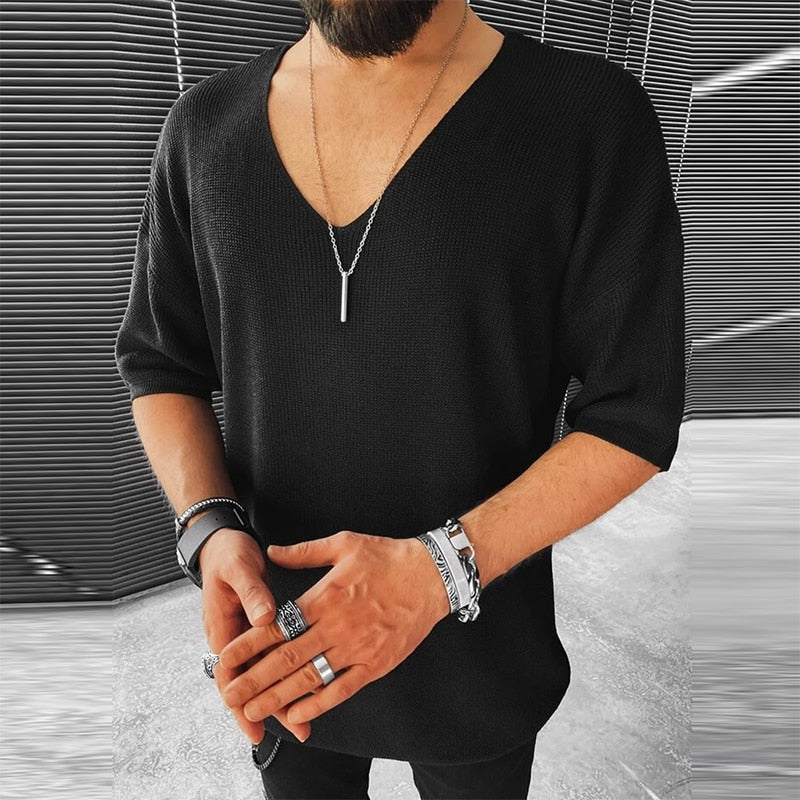 Acton | Casual Diepe V-Hals T-Shirt