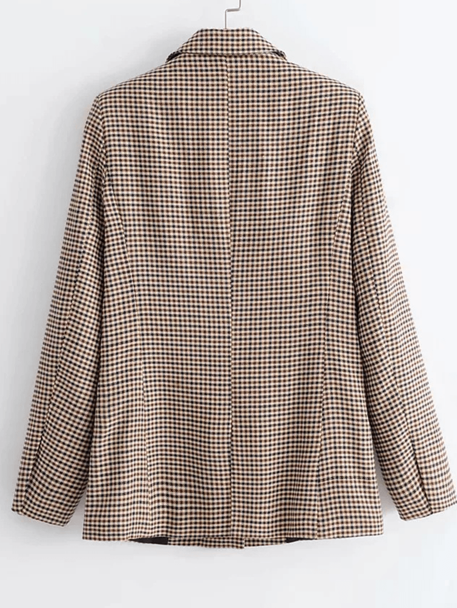 Lillie | Trendy Oversized Geruite Blazer