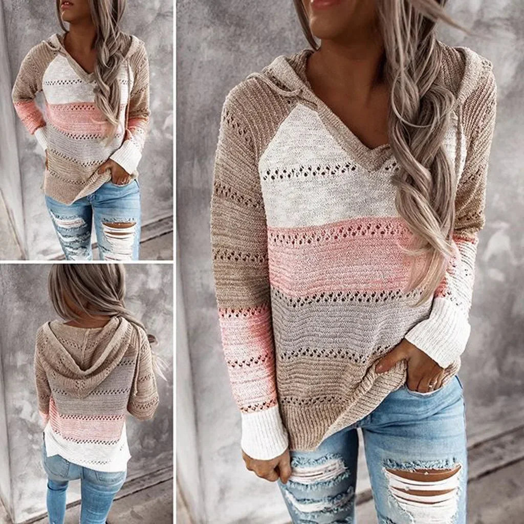 Freda | Casual Gebreide Hoodie