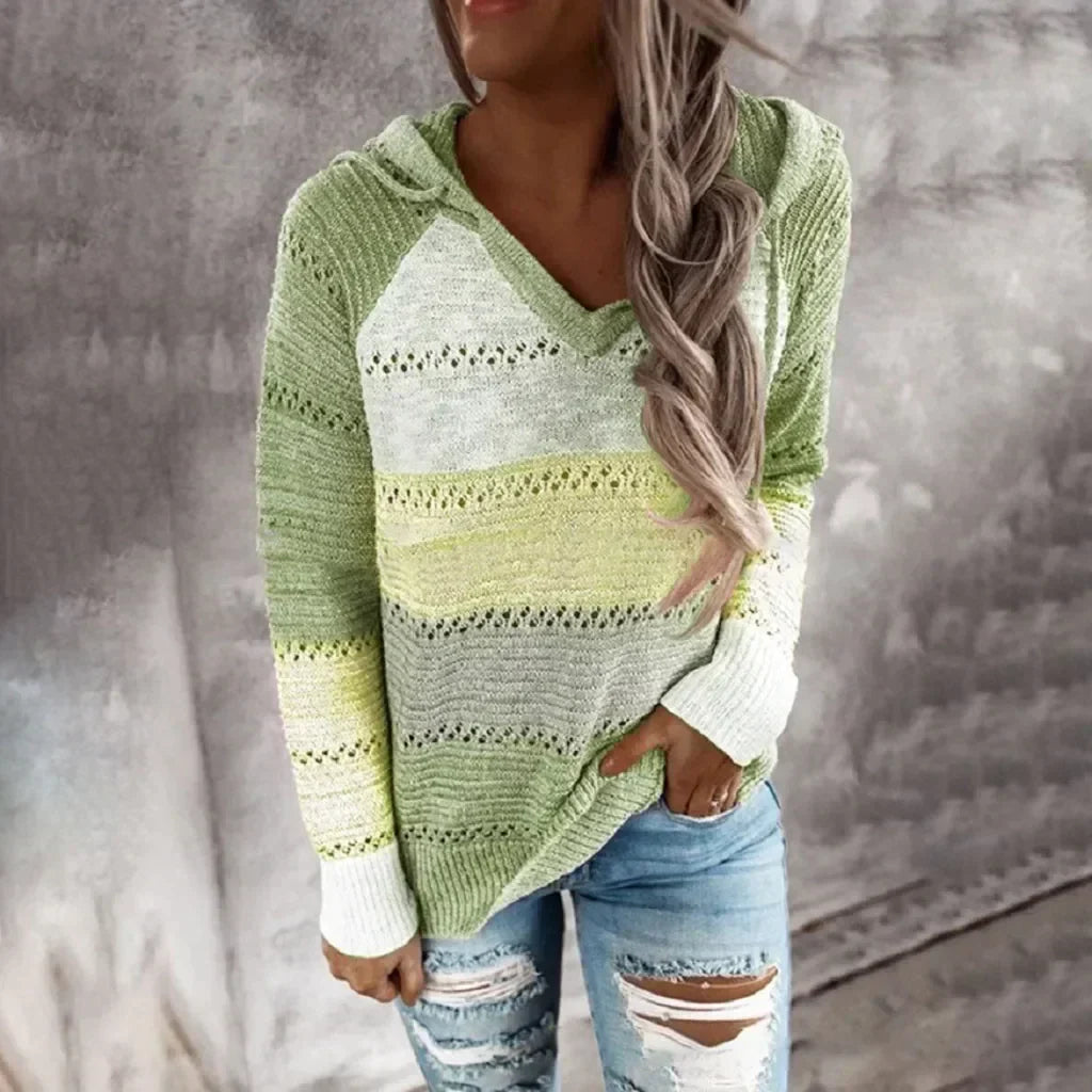 Freda | Casual Gebreide Hoodie