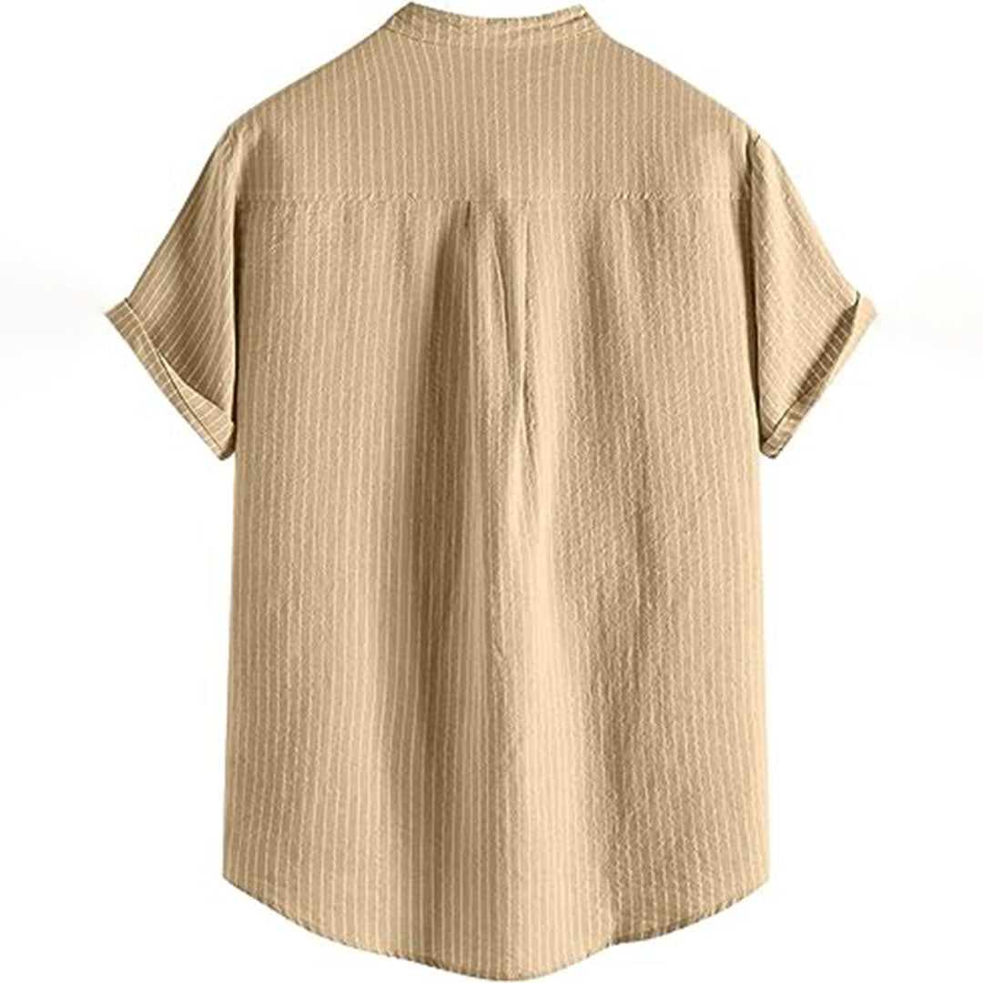 Mael | Comfortabele Gestreept Henley Overhemd