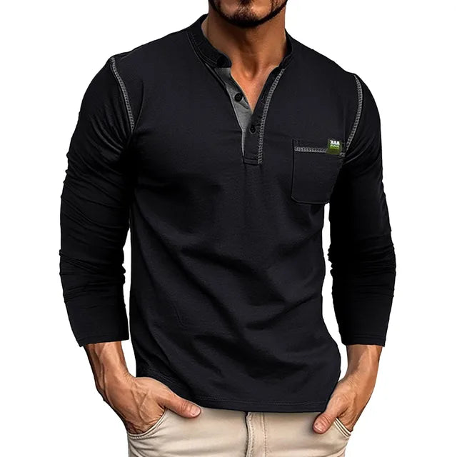 Justino | Stijlvolle Lange Mouwen Henley