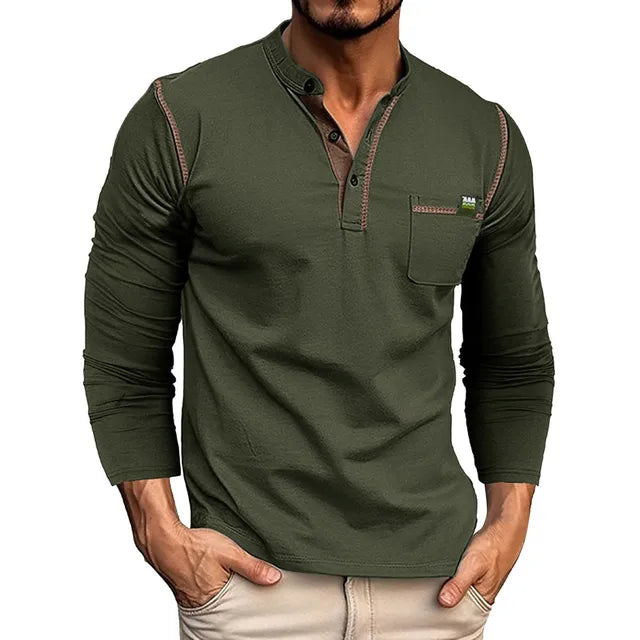 Justino | Stijlvolle Lange Mouwen Henley