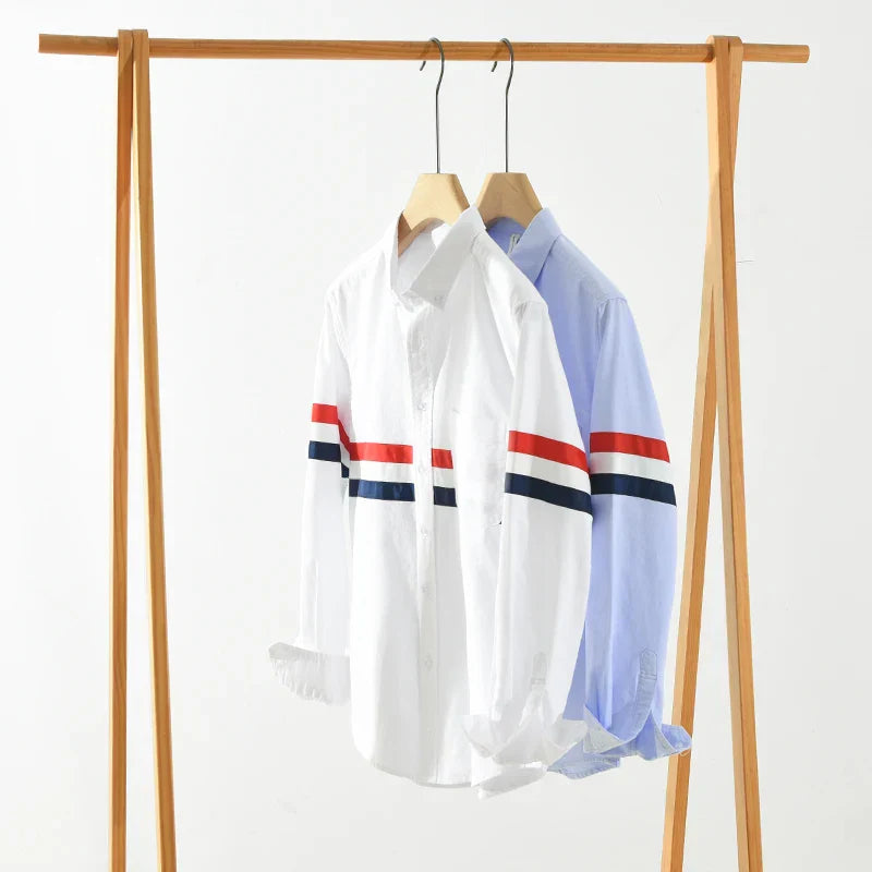 Yarvin | Gestreept Patchwork Overhemd